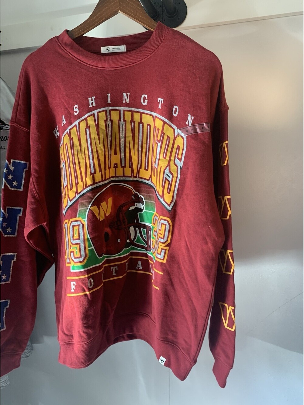 '47 Washington Commanders NFL Football Women's Crewneck Sweatshirt Red M